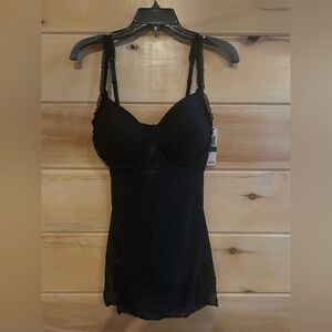 Jezebel Elegant Black Lace Chemise size L NWT